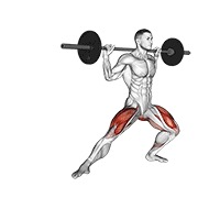 barbell side split squat