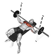 barbell wide bench press