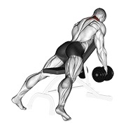 dumbbell decline shrug v. 2