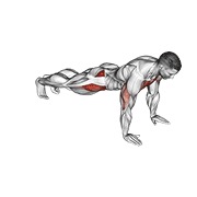 push-up inside leg kick