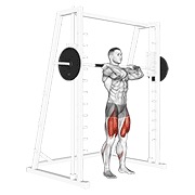 smith front squat (clean grip)