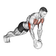 medicine ball close grip push up
