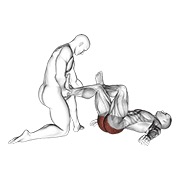 assisted lying gluteus and piriformis stretch