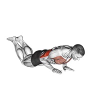 close-grip push-up (on knees)